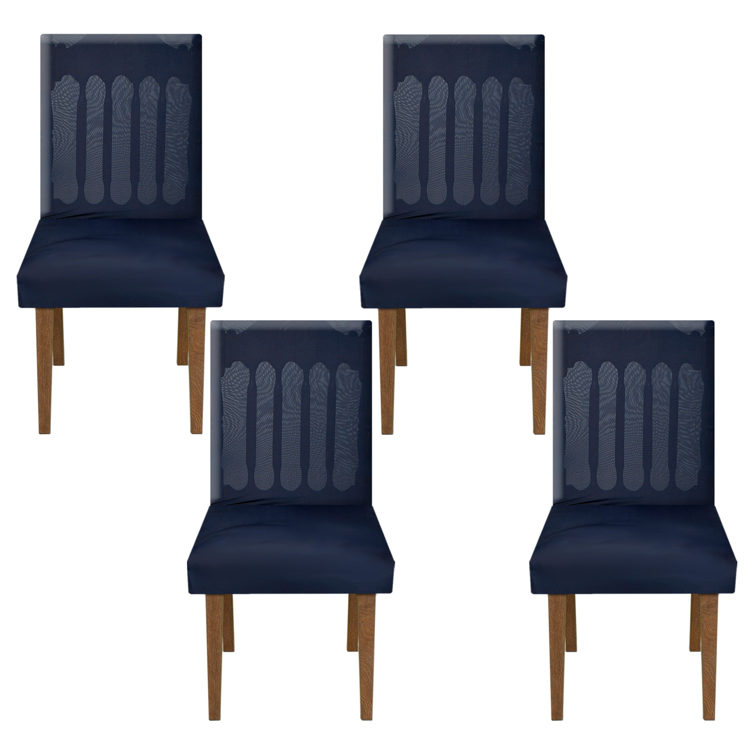 Kuber Industries Elastic Stretchable Polyster Chair Cover For Home, Office, Hotels, Wedding Banquet (Blue)