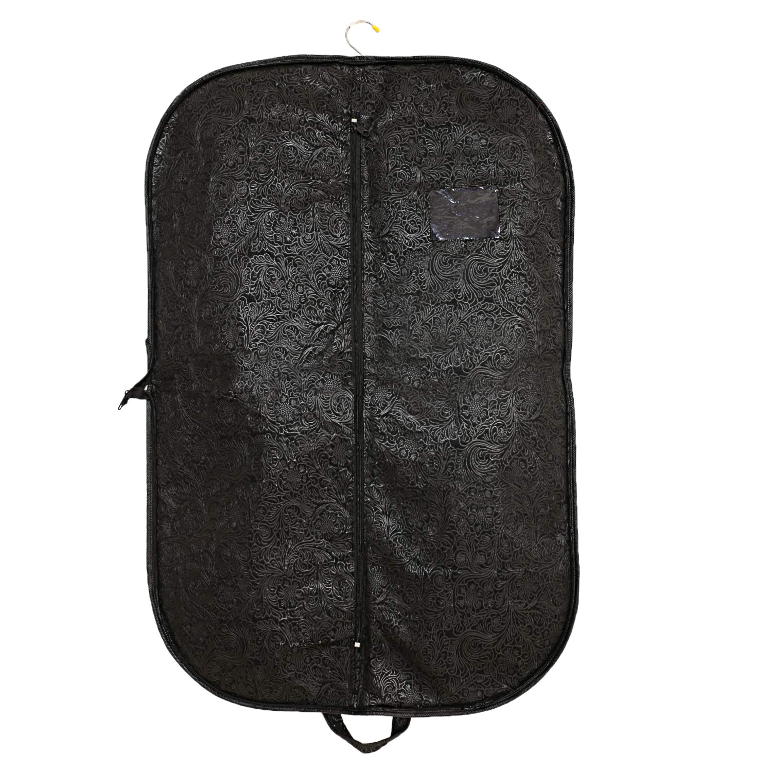 Kuber Industries Embossed Design Foldable Non Woven Men's Coat Blazer Cover (Black & Brown & Golden)  -CTKTC42283