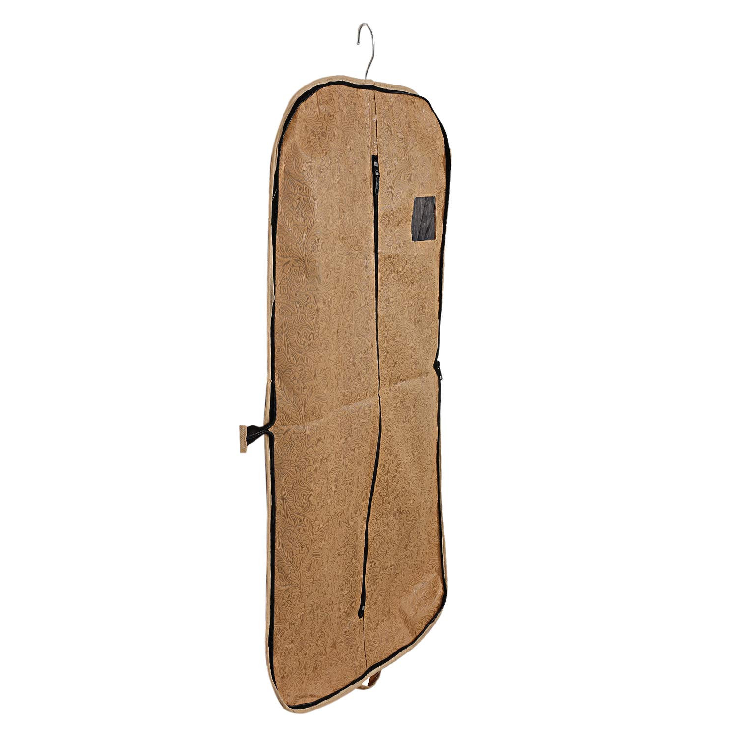 Kuber Industries Embossed Design Foldable Non Woven Men's Coat Blazer Cover (Golden)   -CTKTC42161