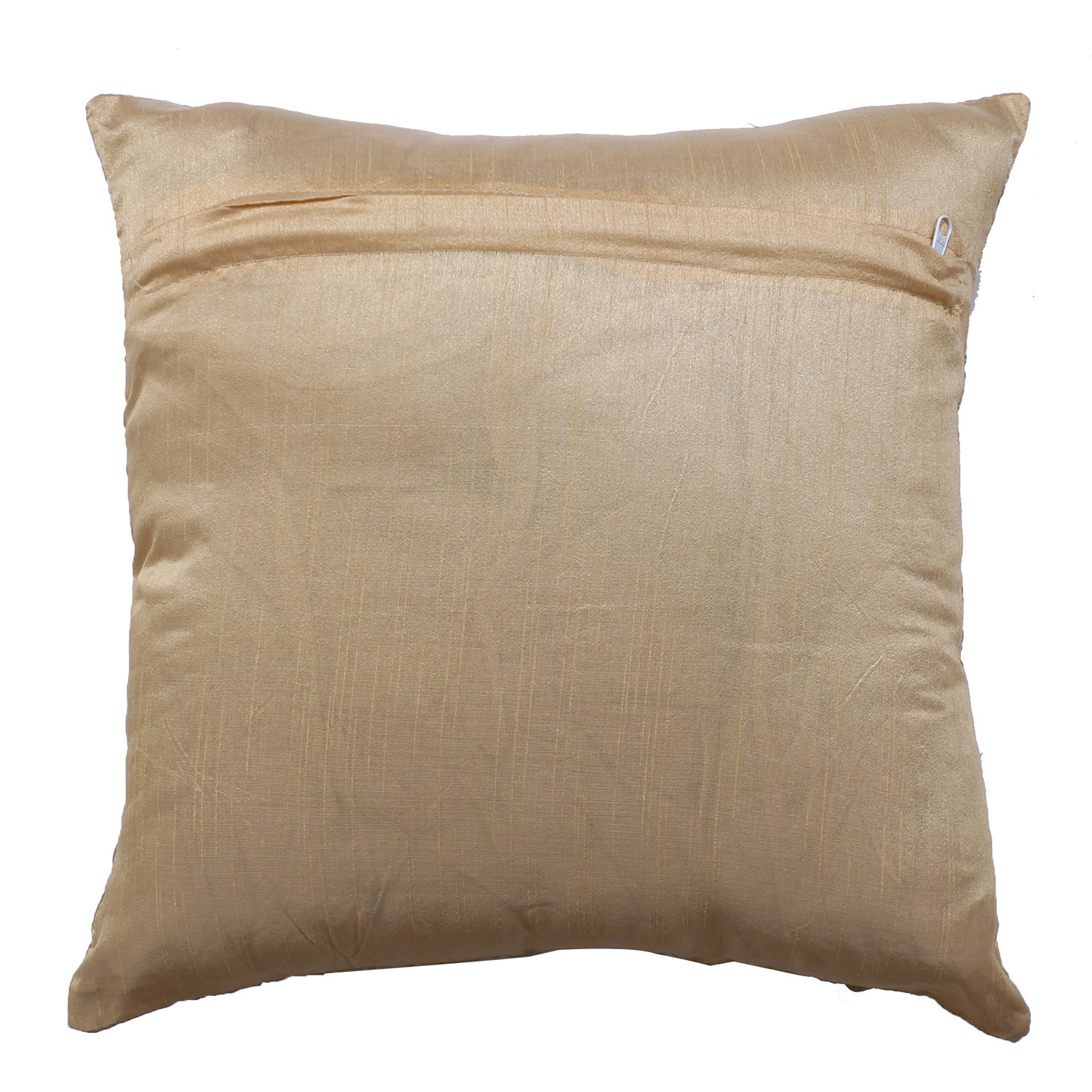 Kuber Industries Embossed Flower Cushion Cover|Ractangle Cushion Covers|Sofa Cushion Covers|Cushion Covers 16 inch x 16 inch|Cushion Cover Set of 5 (Gold)