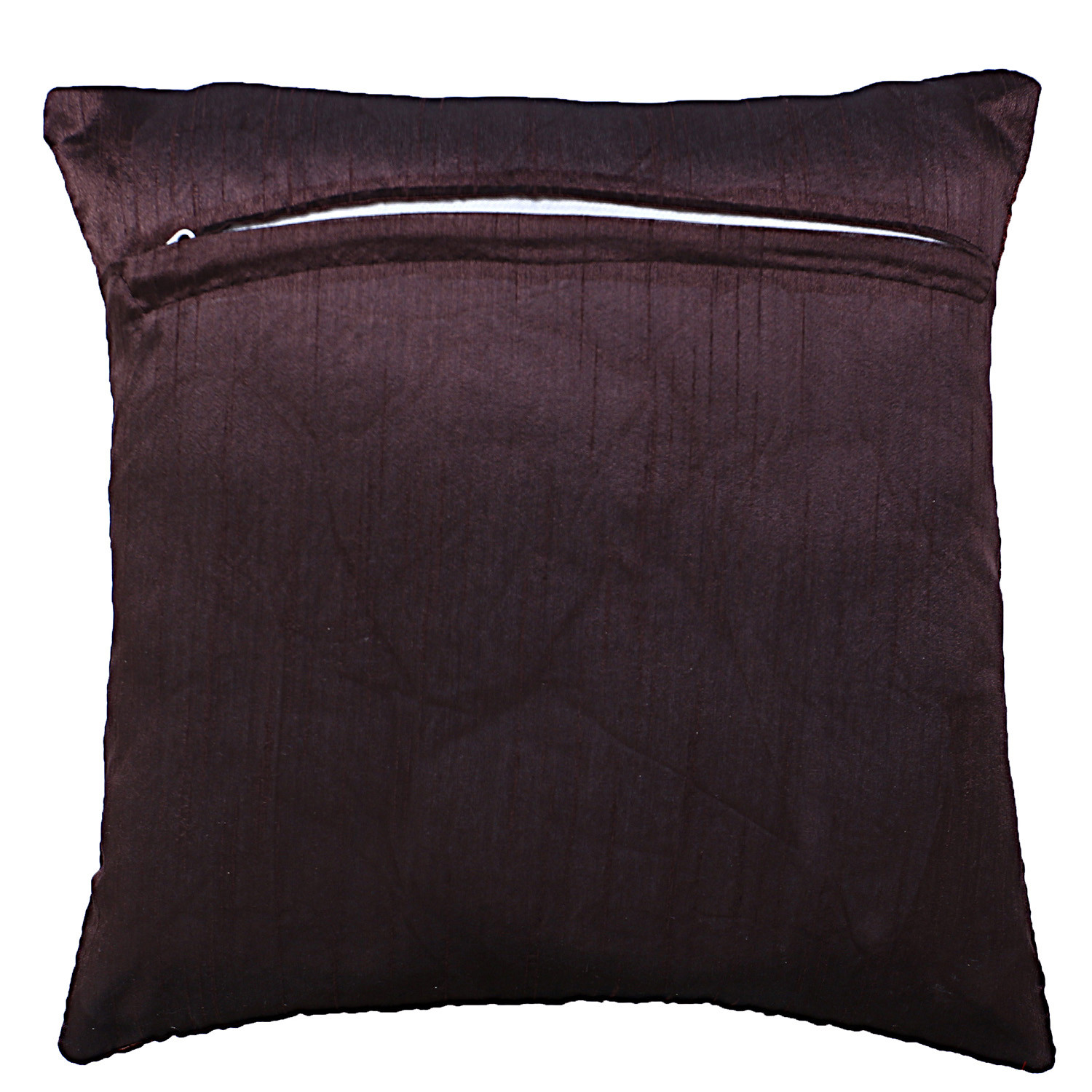 Kuber Industries Embossed Flower Print Cushion Cover|Ractangle Cushion Covers|Sofa Cushion Covers|Cushion Covers 16 inch x 16 inch|Cushion Cover Set of 5 (Brown)