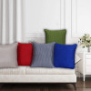 Kuber Industries Embossed Strips Print Cushion Cover|Ractangle Cushion Covers|Sofa Cushion Covers|Cushion Covers 16 inch x 16 inch|Cushion Cover Set of 5  (Multicolor)