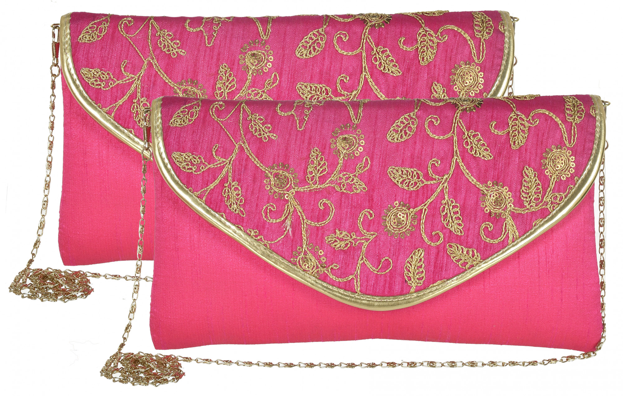 Kuber Industries Embroidered Crossbody Purse for Women- Small Crossover Cross Body Bag Long Over the Shoulder Sling Womens Purses And HAndbags (Pink)