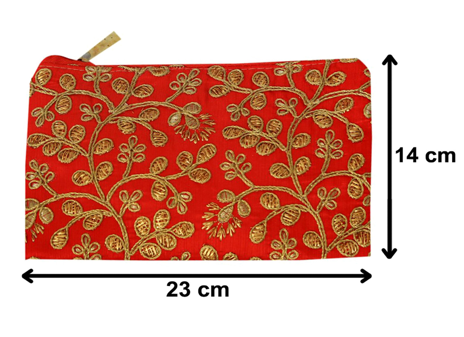 Kuber Industries Embroidery Hand Purse/Wallet For Women- Pack of 2 (Red)