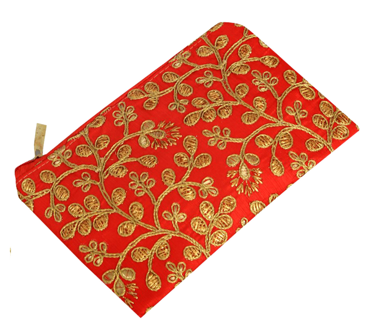 Kuber Industries Embroidery Hand Purse/Wallet For Women- Pack of 2 (Red)