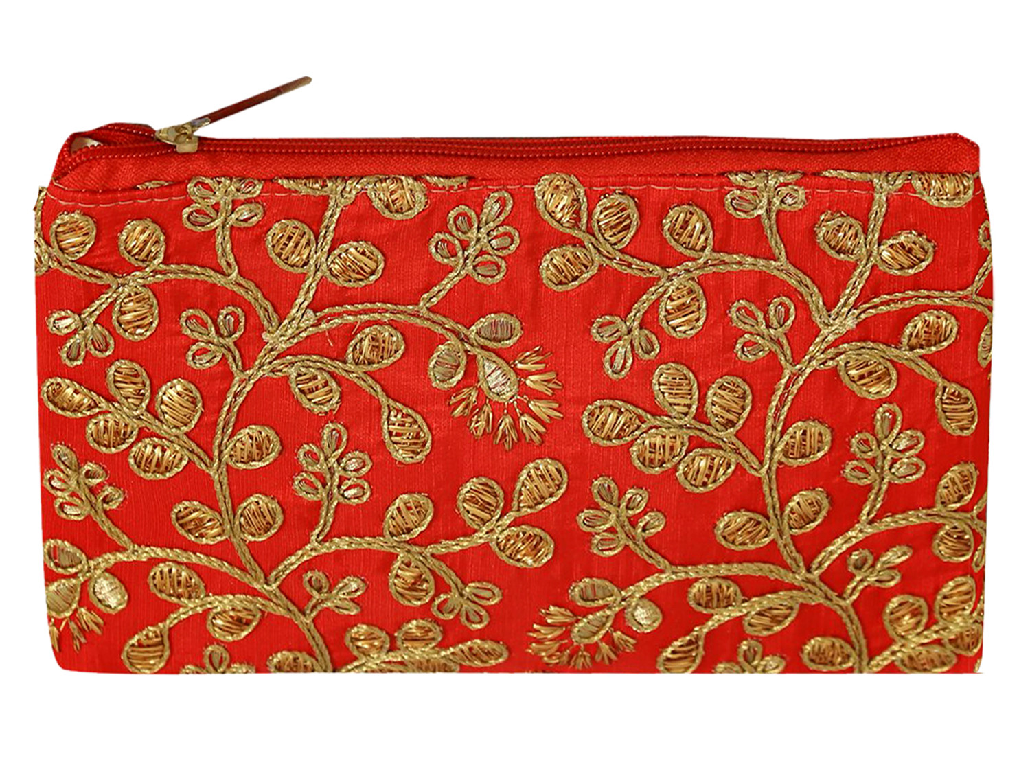 Kuber Industries Embroidery Hand Purse/Wallet For Women- Pack of 2 (Red)