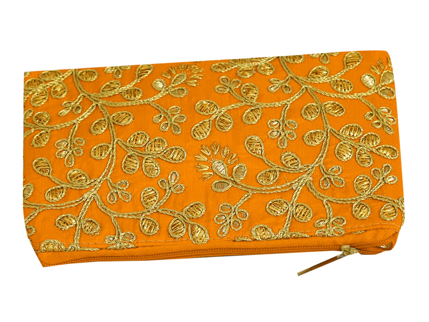 Kuber Industries Embroidery Hand Purse/Wallet For Women- Pack of 2 (Yellow)
