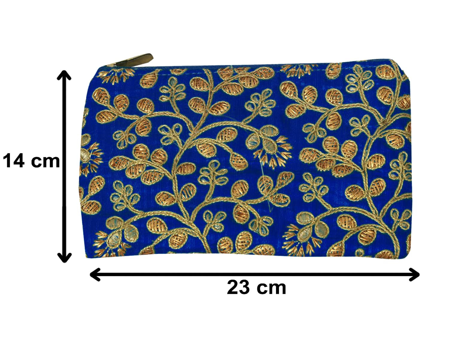Kuber Industries Embroidery Women Hand Purse Wallet For Party Wedding Dating- Pack of 2 Blue
