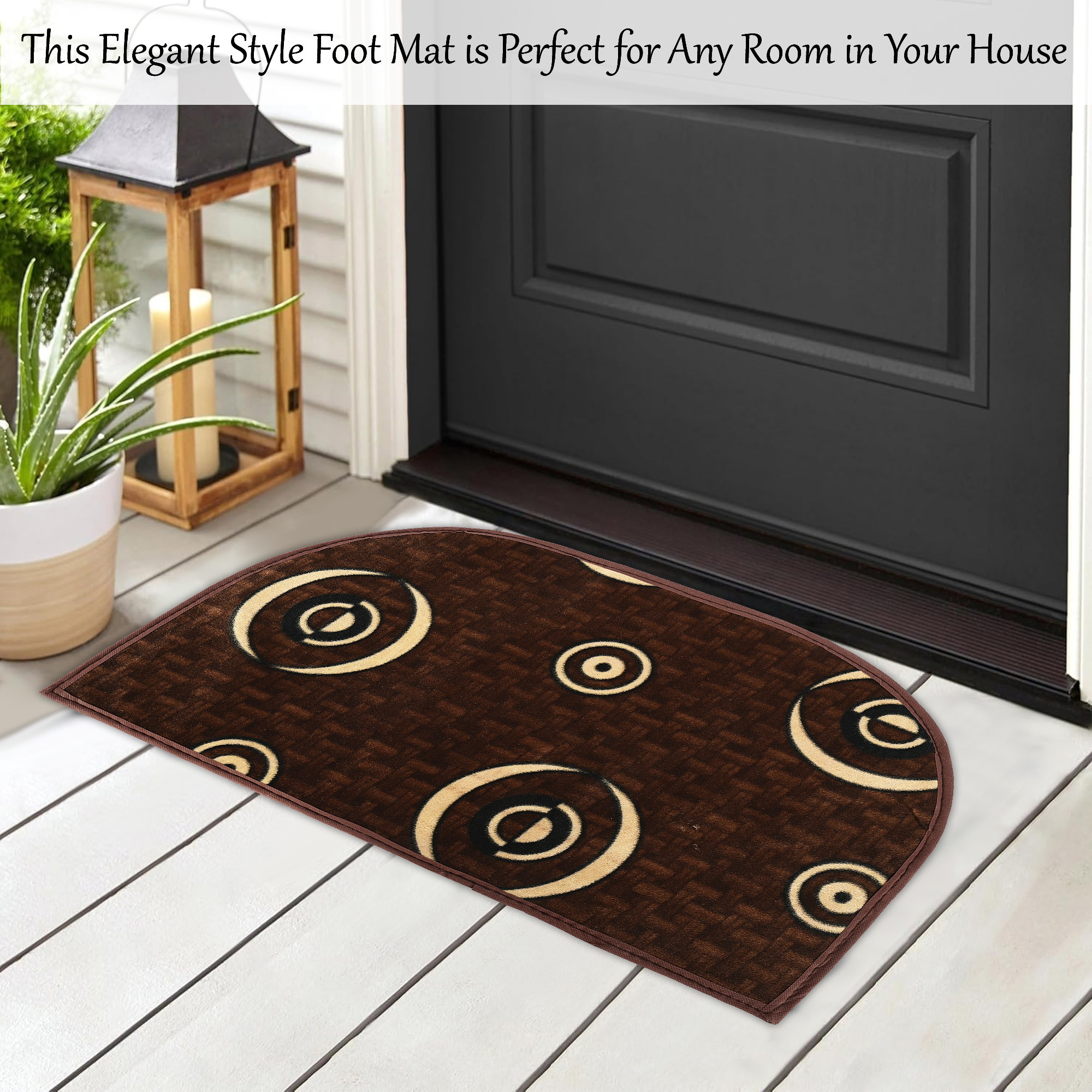 Kuber Industries Entrance Soft Doormats for Rooms  Absorbent Anti Slip Cushions Mat for Home  Kitchen Bathroom-Brown
