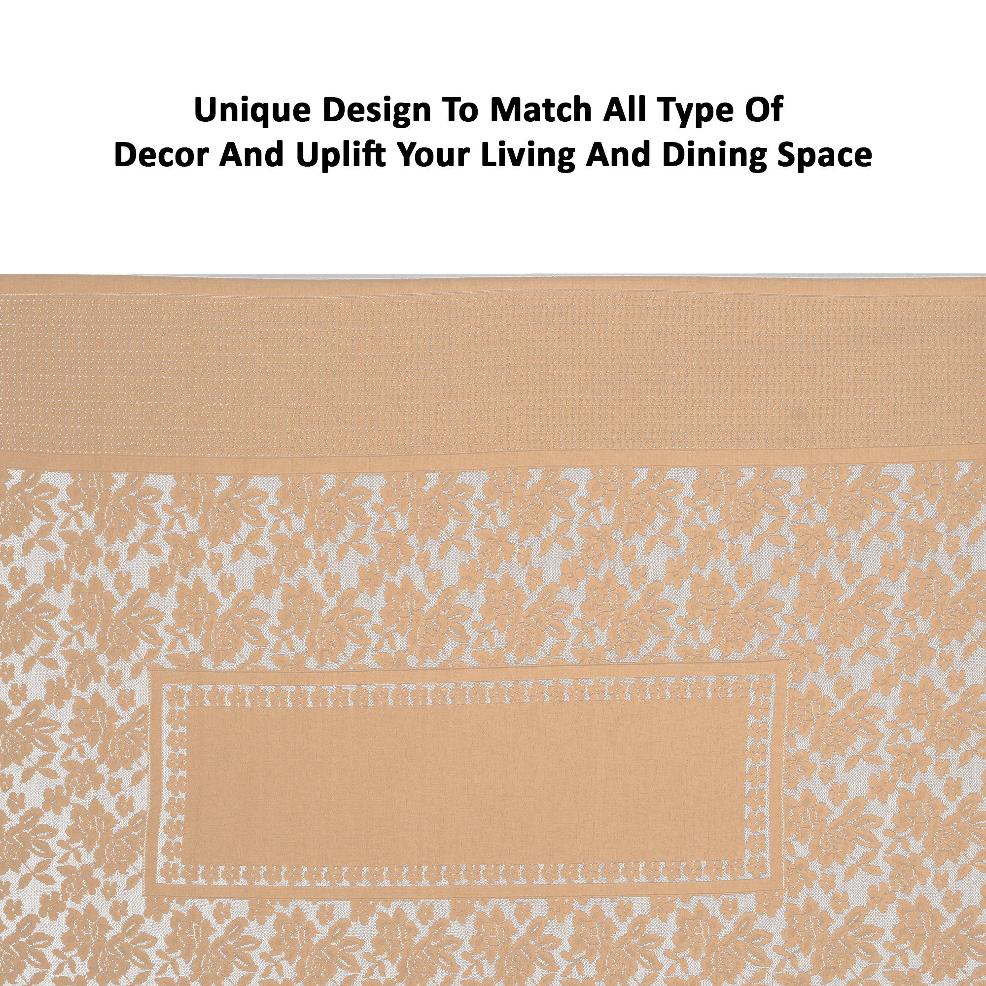 Kuber Industries es Net Durable  Washable  Dining Table Cover for Living Room  Anti Slip TeapoyComputer  Office Table ClothSheet  Self Flower - Mouse