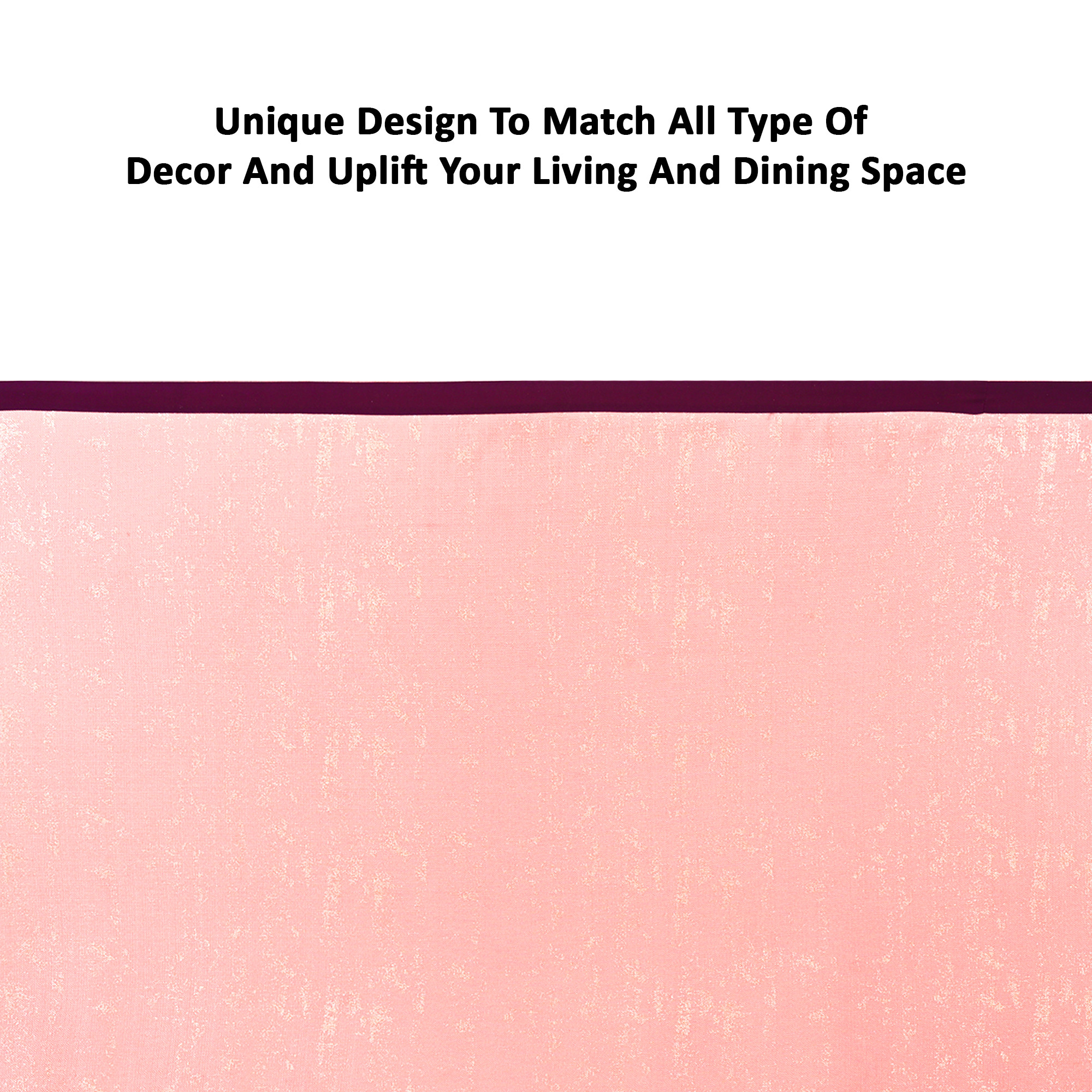 Kuber Industries es Table Cloth for  Dining Table  Aesthetic Centre Table Protector Cover  Sheet - Ideal for Home Office  Study Tables  Golden Swiss- Pink