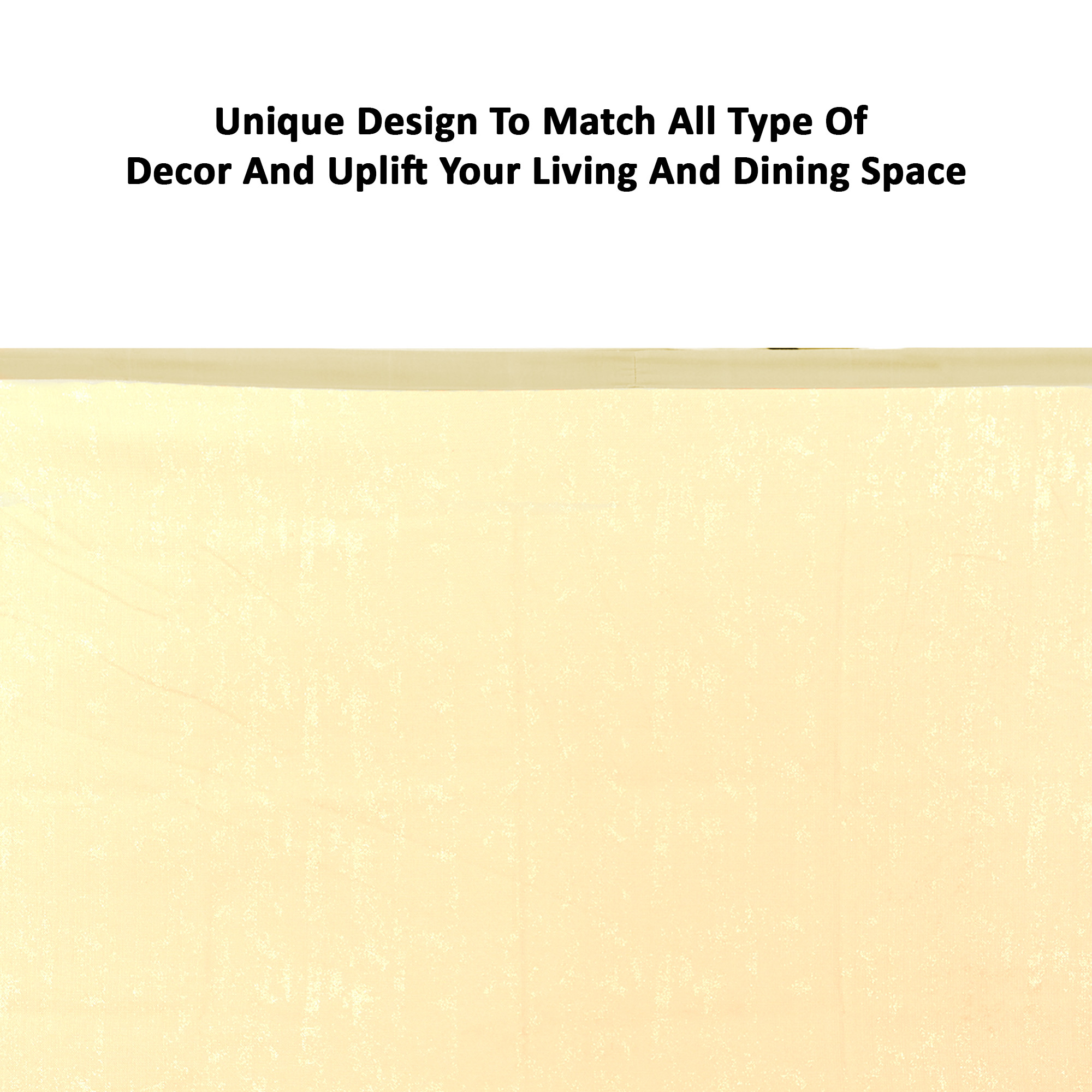 Kuber Industries es Table Cloth for  Dining Table  Aesthetic Centre Table Protector Cover  Sheet - Ideal for Home Office  Study Tables  Golden Swiss- Fawn