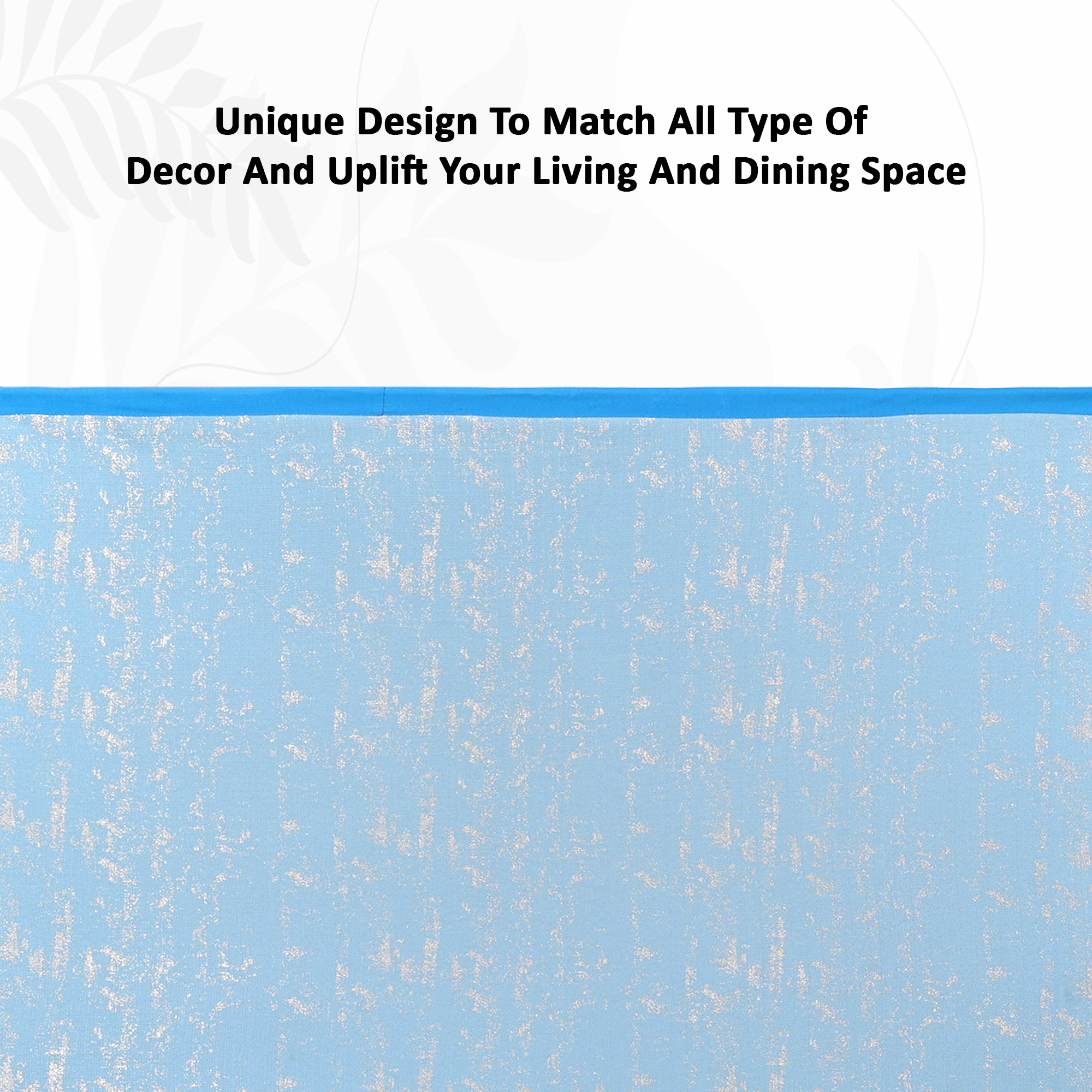 Kuber Industries es Table Cloth for  Dining Table  Aesthetic Centre Table Protector Cover  Sheet - Ideal for Home Office  Study Tables  Golden Swiss- Sky Blue