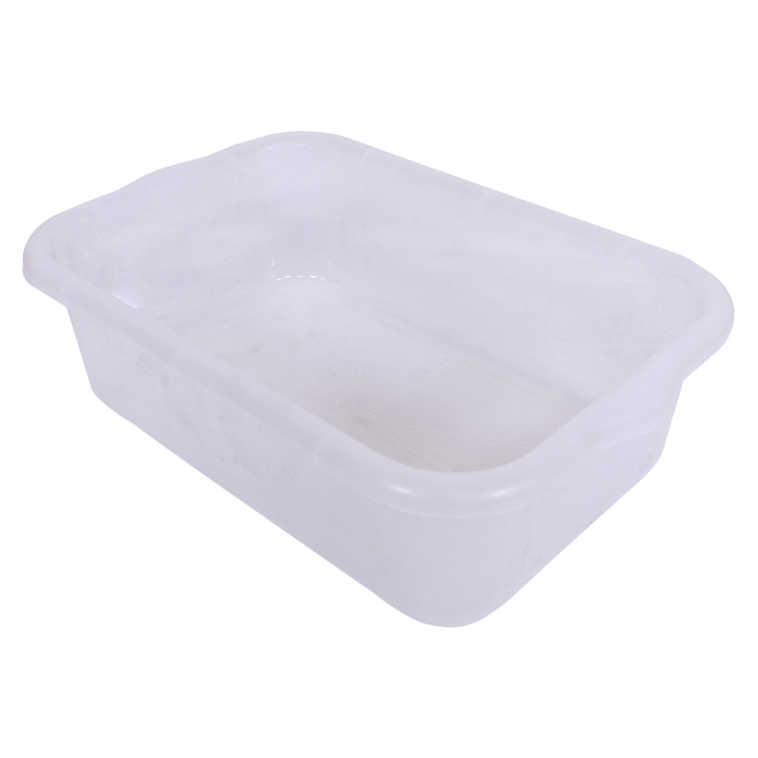 Kuber Industries Exel TrayPlastic Tray for Storage OrganizerMultipurpose Kitchen TrayBig Storage Basket Tray Transparent