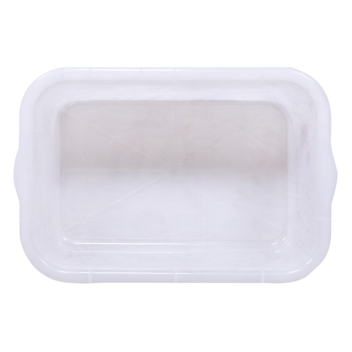 Kuber Industries Exel TrayPlastic Tray for Storage OrganizerMultipurpose Kitchen TrayBig Storage Basket Tray Transparent