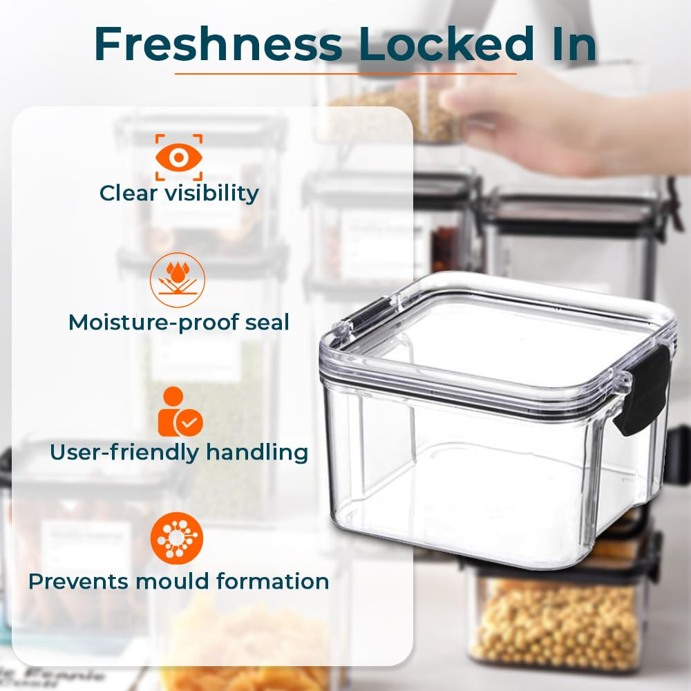 Kuber Industries Extra Small Refrigerator Storage Crisper/Fridge Container with Airtight Lid (Transparent)