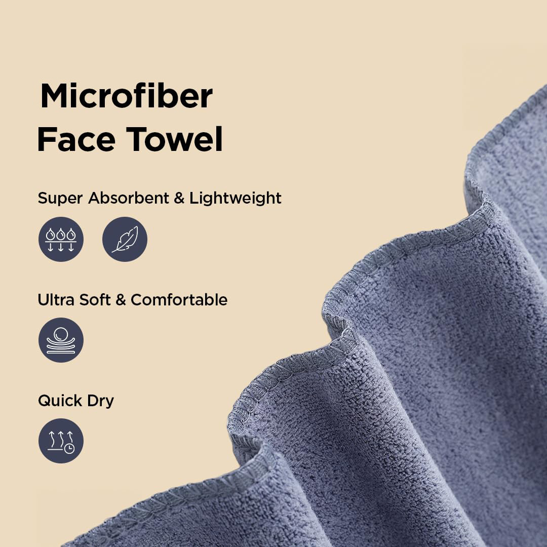 Kuber Industries Face Towel | Microfiber Hand Towel | Antibacterial Face Towel | Hair & Face Towel for Man | 400 GSM Towel | SHXS40601 | SHXS40602 | SHXS.. | Pack of 3 | Multi