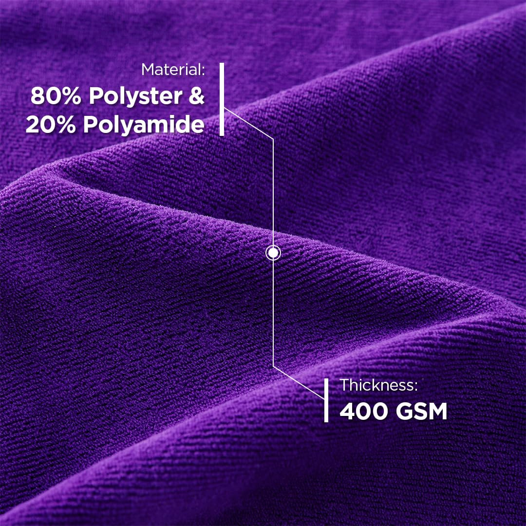 Kuber Industries Face Towel  Microfiber Hand Towel  Antibacterial Face Towel  Hair  Face Towel for Man  400 GSM Towel  SHXS40602  Purple