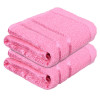 Face Towel | Towels for Facewash | Towels for Gym | Facewash for Travel | Towels for Daily use | Workout Hand Towel | Lining Design | 14x21 Inch | Pack of 2 | Pink