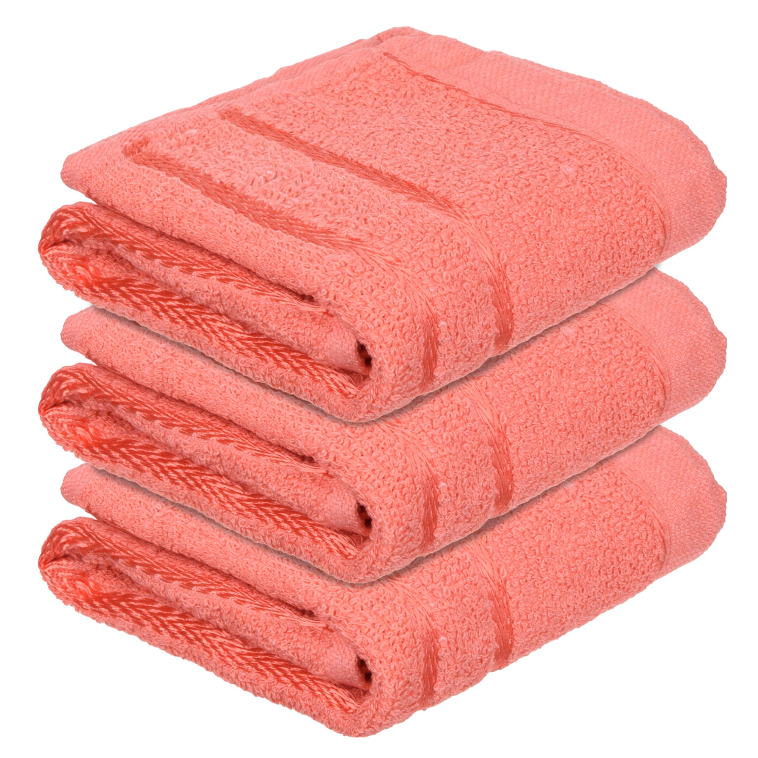 Kuber Industries Face Towel | Towels for Facewash | Towels for Gym | Facewash for Travel | Towels for Daily use | Workout Hand Towel | Lining Design | 14x21 Inch| Orange