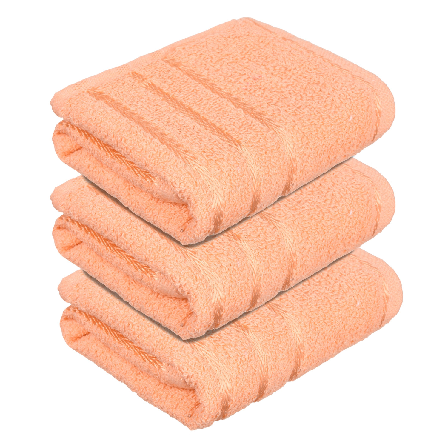 Kuber Industries Face Towel | Towels for Facewash | Towels for Gym | Facewash for Travel | Towels for Daily use | Workout Hand Towel | Lining Design | 14x21 Inch |Peach