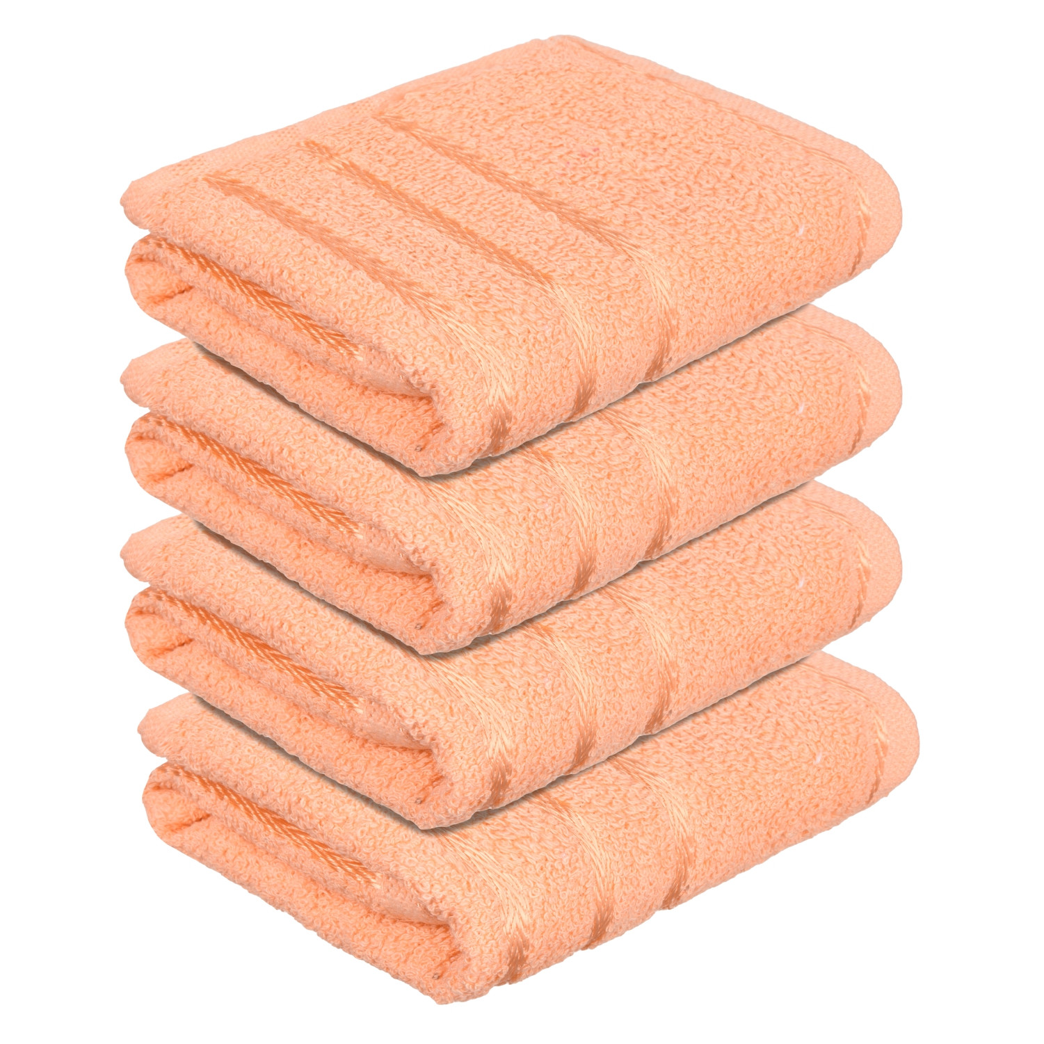 Kuber Industries Face Towel | Towels for Facewash | Towels for Gym | Facewash for Travel | Towels for Daily use | Workout Hand Towel | Lining Design | 14x21 Inch |Peach