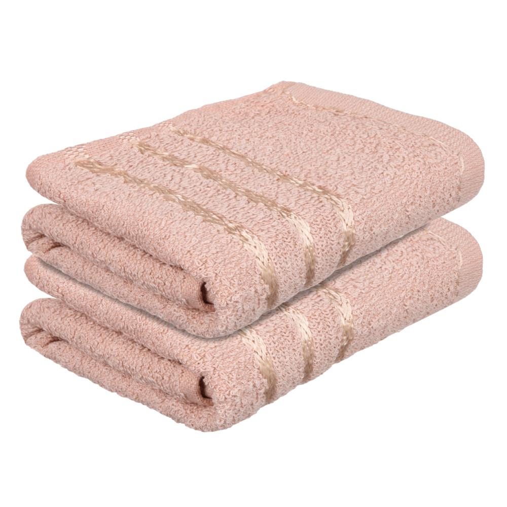 Kuber Industries Face Towel | Towels for Facewash | Towels for Gym | Facewash for Travel | Towels for Daily use | Workout Hand Towel | Lining Design | 14x21 Inch|Brown
