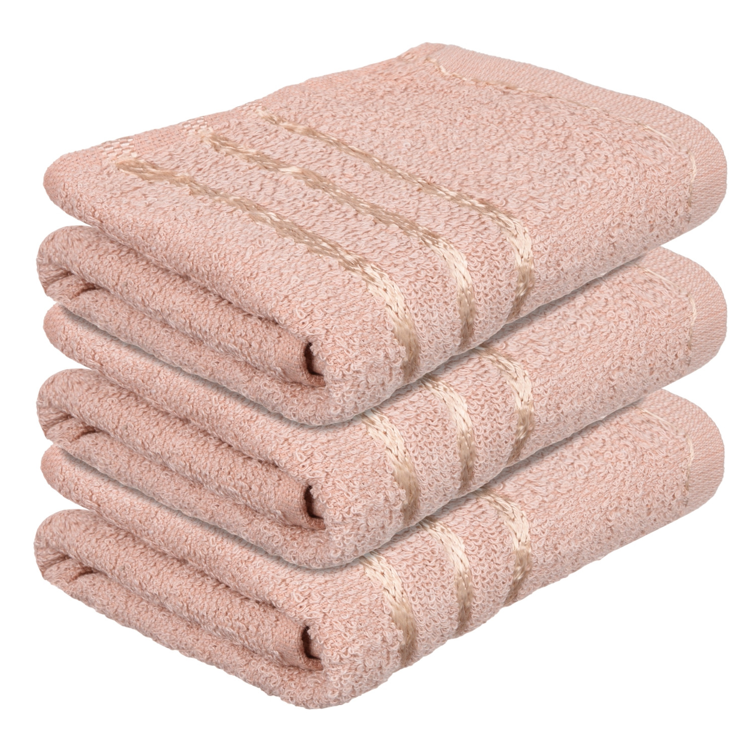 Kuber Industries Face Towel | Towels for Facewash | Towels for Gym | Facewash for Travel | Towels for Daily use | Workout Hand Towel | Lining Design | 14x21 Inch|Brown