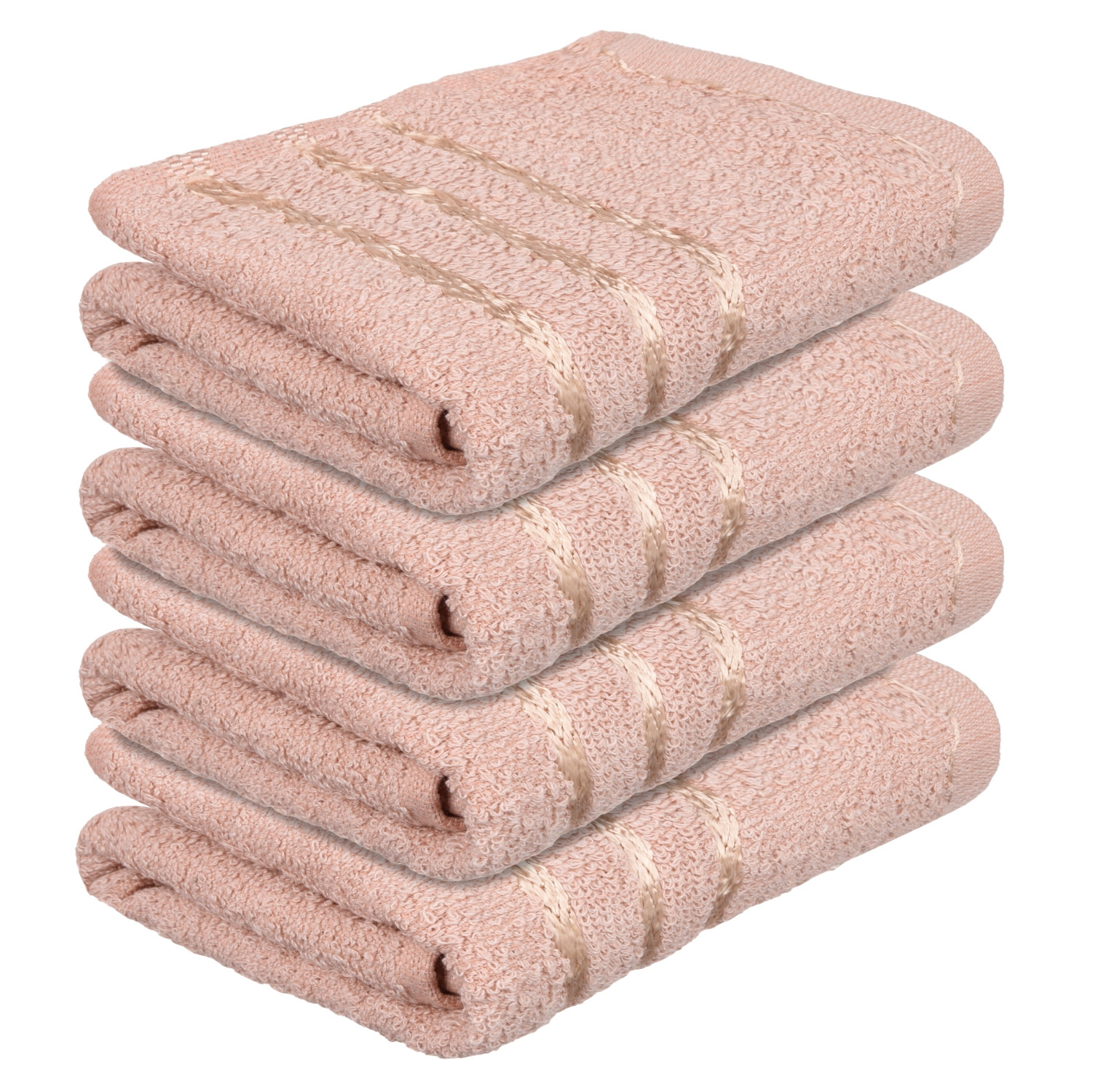 Kuber Industries Face Towel | Towels for Facewash | Towels for Gym | Facewash for Travel | Towels for Daily use | Workout Hand Towel | Lining Design | 14x21 Inch|Brown