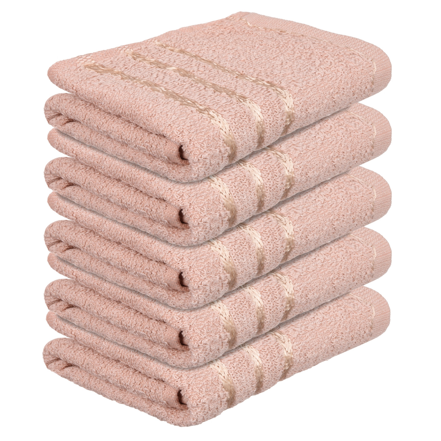 Kuber Industries Face Towel | Towels for Facewash | Towels for Gym | Facewash for Travel | Towels for Daily use | Workout Hand Towel | Lining Design | 14x21 Inch|Brown
