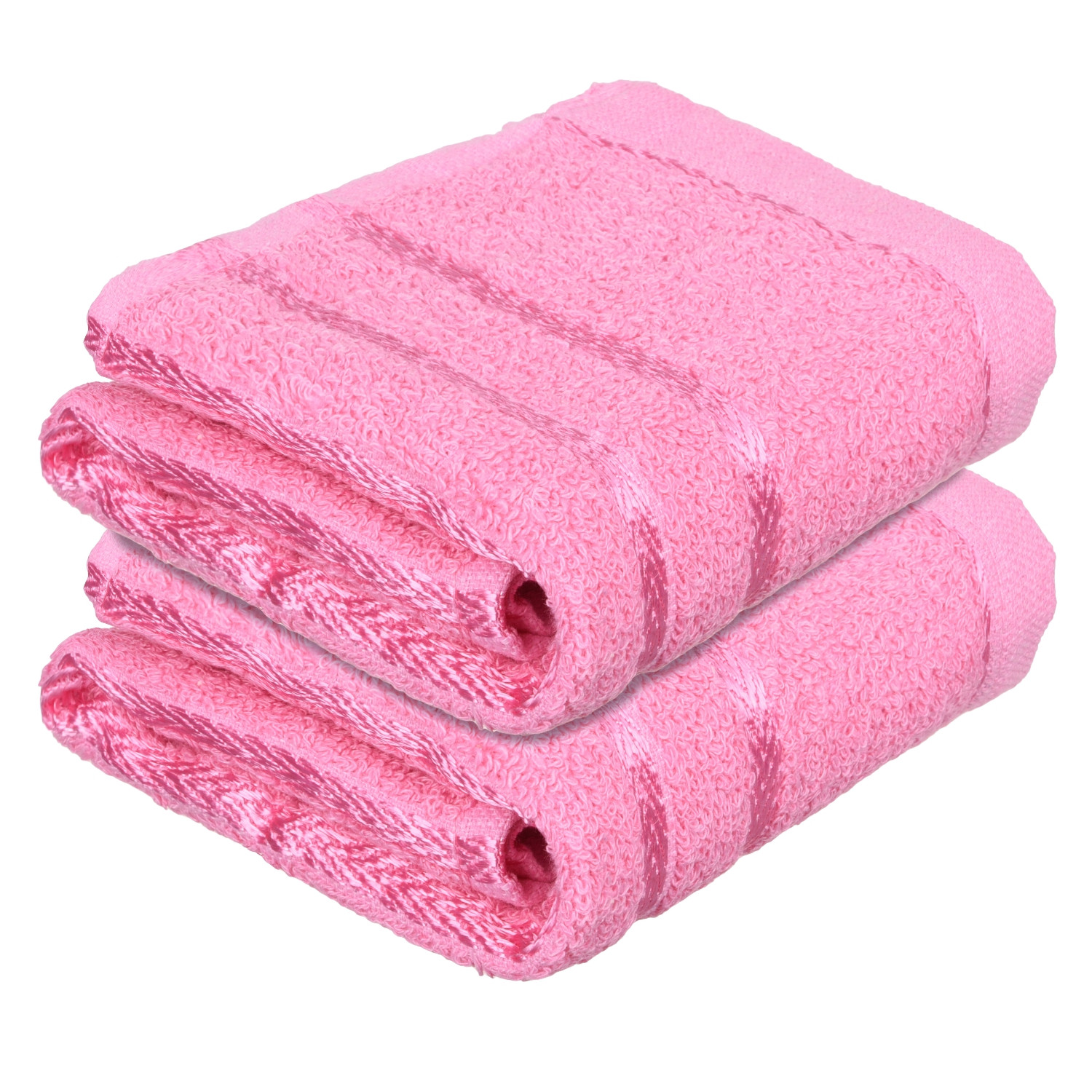 Kuber Industries Face Towel | Towels for Facewash | Towels for Gym | Facewash for Travel | Towels for Daily use | Workout Hand Towel | Lining Design | 14x21 Inch|Pink