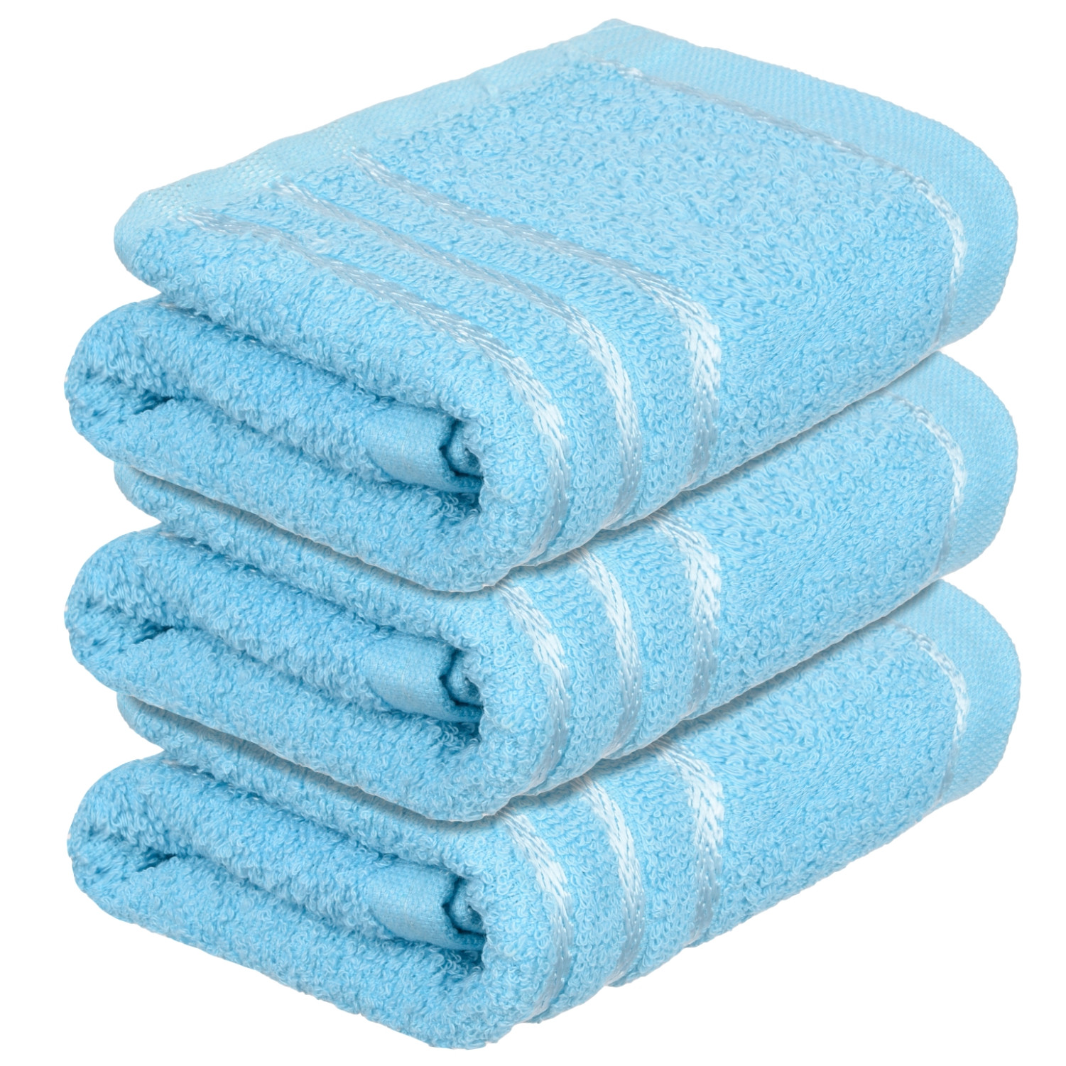 Kuber Industries Face Towel | Towels for Facewash | Towels for Gym | Facewash for Travel | Towels for Daily use | Workout Hand Towel | Lining Design | 14x21 Inch |Blue