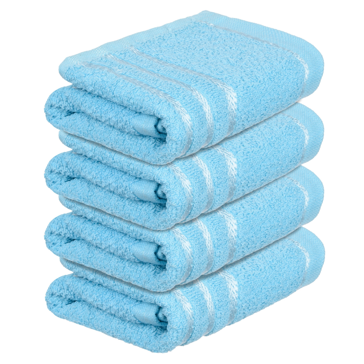 Kuber Industries Face Towel | Towels for Facewash | Towels for Gym | Facewash for Travel | Towels for Daily use | Workout Hand Towel | Lining Design | 14x21 Inch |Blue