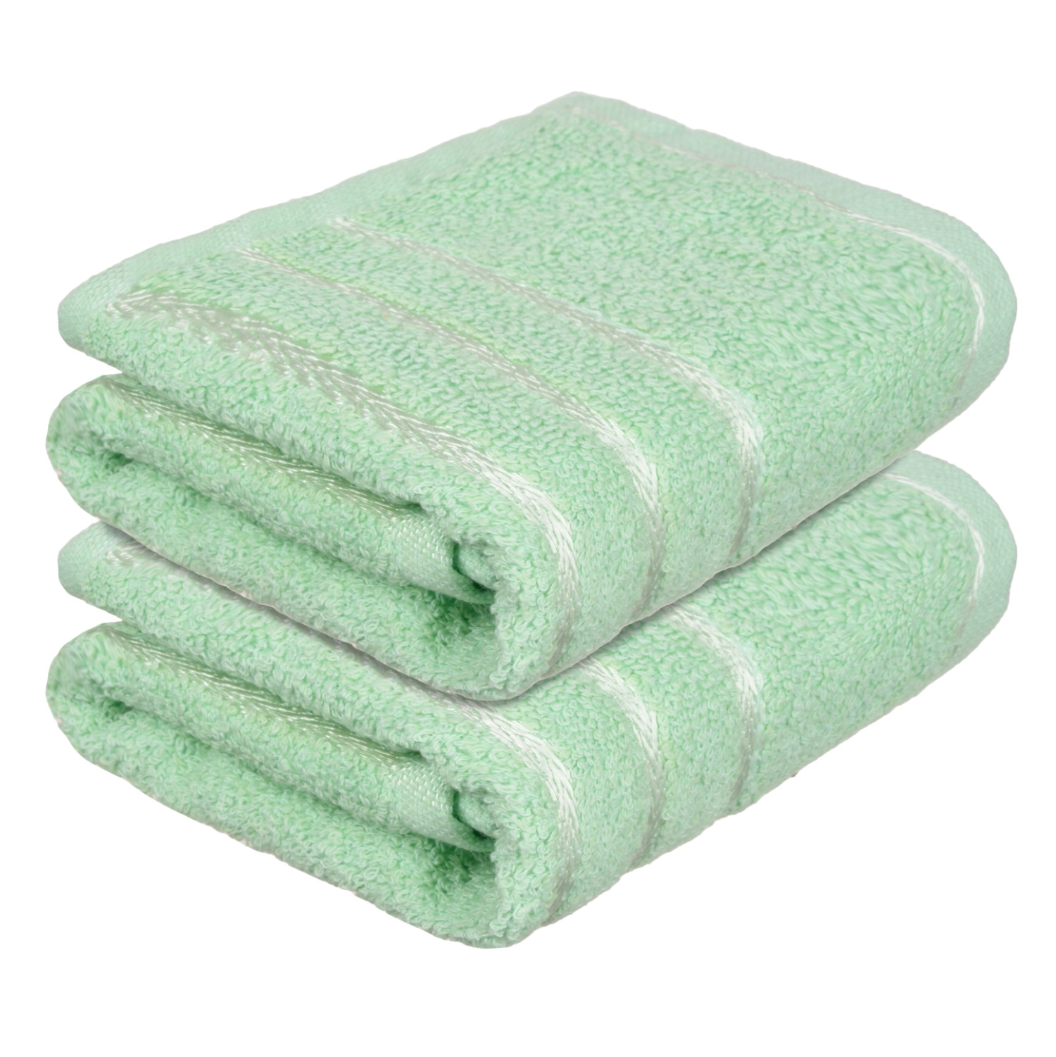 Kuber Industries Face Towel | Towels for Facewash | Towels for Gym | Facewash for Travel | Towels for Daily use | Workout Hand Towel | Lining Design | 14x21 Inch|Green