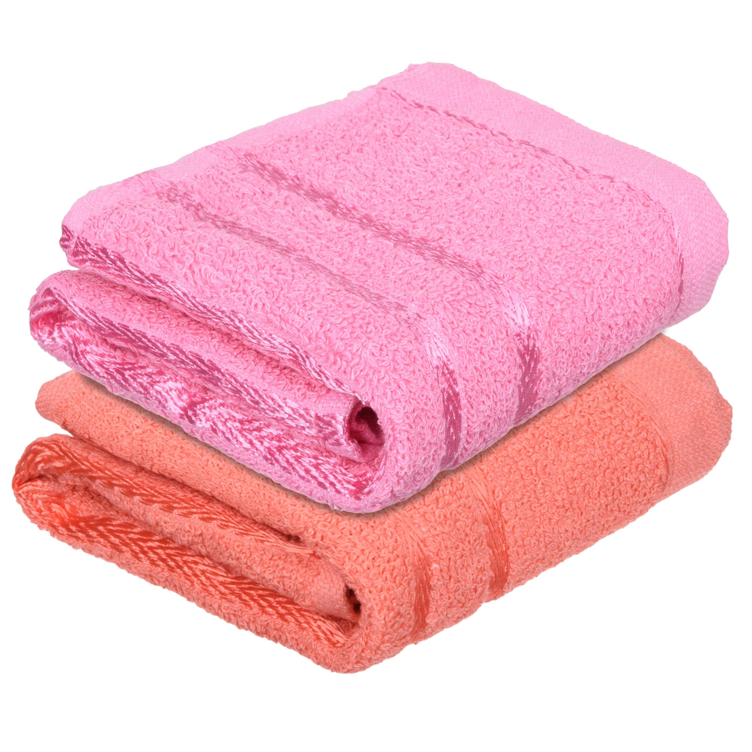 Kuber Industries Face Towel | Towels for Facewash | Towels for Gym | Facewash for Travel | Towels for Daily use | Workout Hand Towel | Lining Design | 14x21 Inch | Pack of 2 | Multi