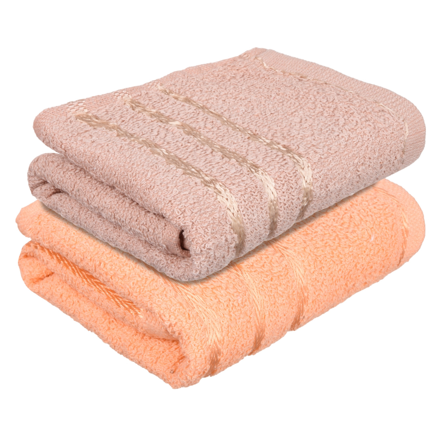 Kuber Industries Face Towel | Towels for Facewash | Towels for Gym | Facewash for Travel | Towels for Daily use | Workout Hand Towel | Lining Design | 14x21 Inch | Pack of 2 | Multi