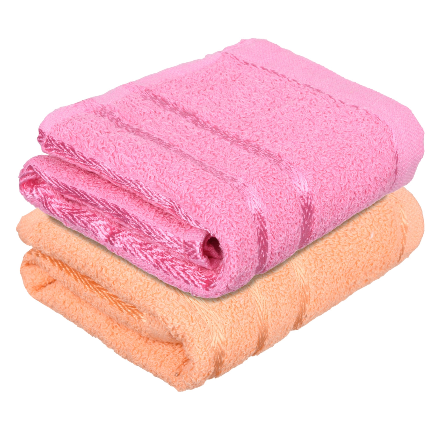 Kuber Industries Face Towel | Towels for Facewash | Towels for Gym | Facewash for Travel | Towels for Daily use | Workout Hand Towel | Lining Design | 14x21 Inch | Pack of 2 | Multi