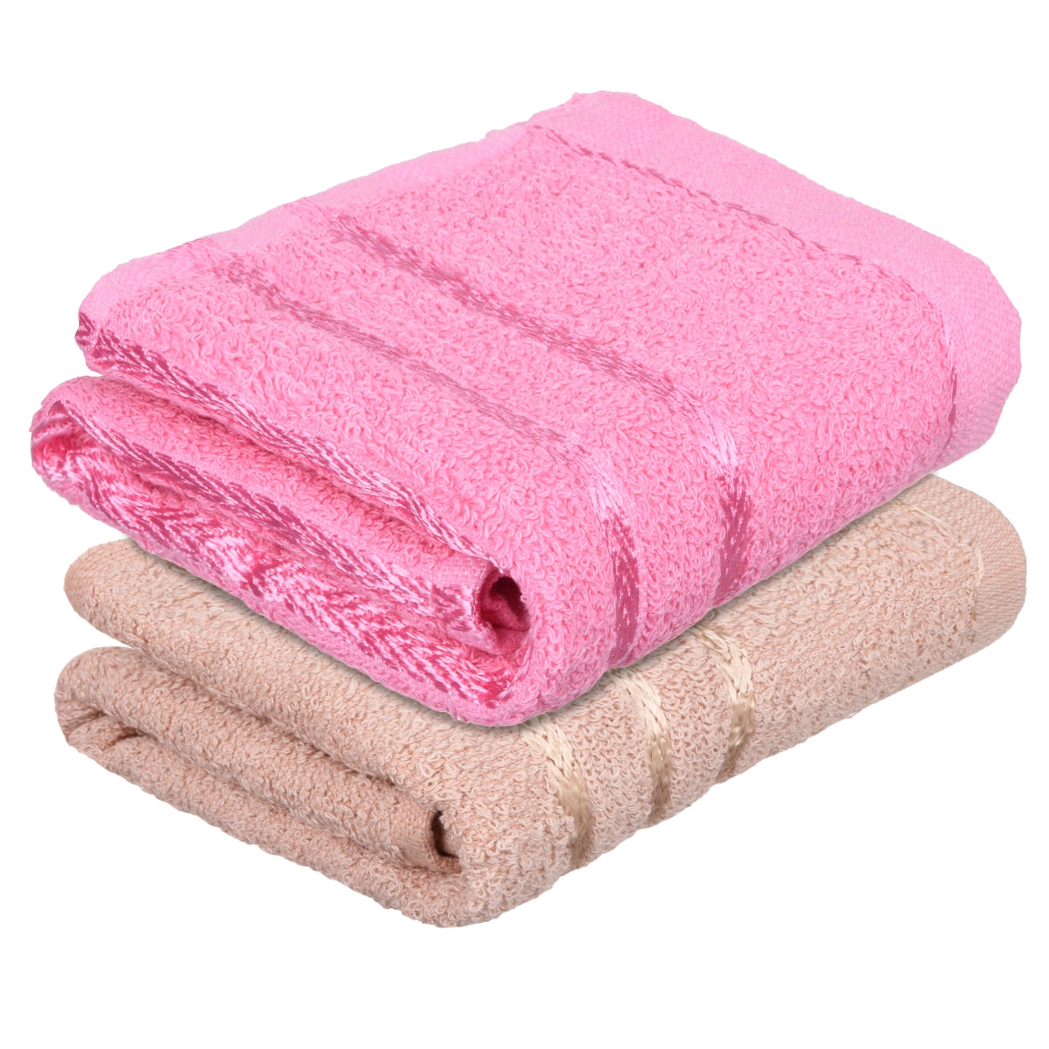 Kuber Industries Face Towel | Towels for Facewash | Towels for Gym | Facewash for Travel | Towels for Daily use | Workout Hand Towel | Lining Design | 14x21 Inch | Pack of 2 | Multi
