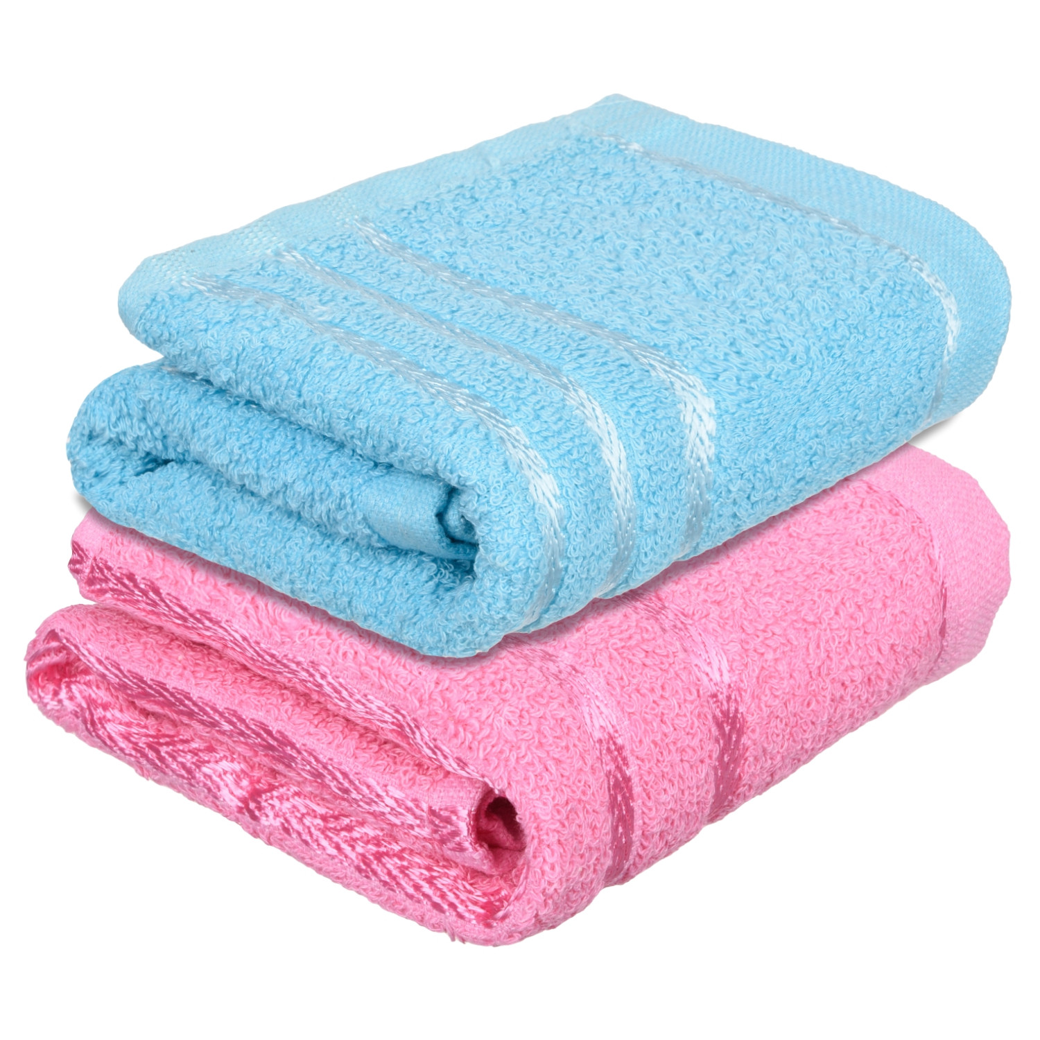 Kuber Industries Face Towel | Towels for Facewash | Towels for Gym | Facewash for Travel | Towels for Daily use | Workout Hand Towel | Lining Design | 14x21 Inch | Pack of 2 | Multi