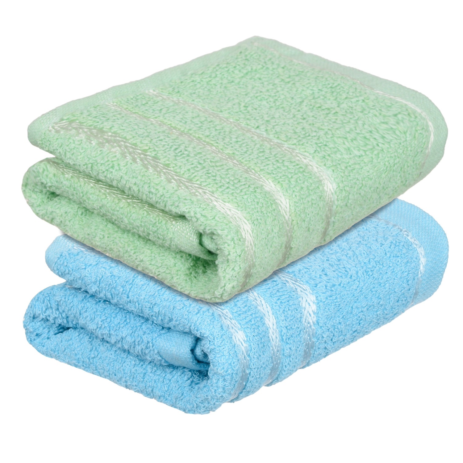 Kuber Industries Face Towel | Towels for Facewash | Towels for Gym | Facewash for Travel | Towels for Daily use | Workout Hand Towel | Lining Design | 14x21 Inch | Pack of 2 | Multi