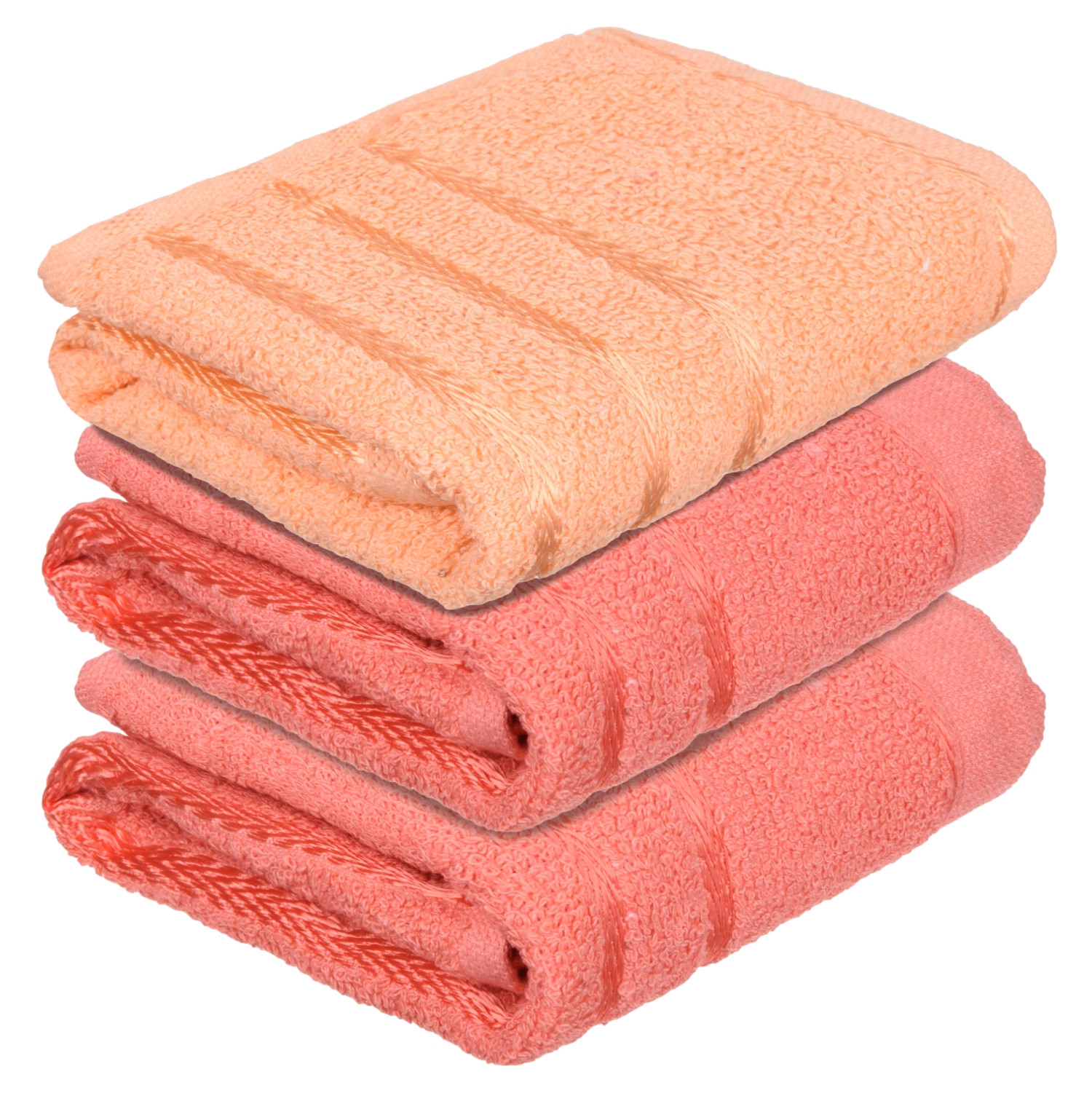 Kuber Industries Face Towel | Towels for Facewash | Towels for Gym | Facewash for Travel | Towels for Daily use | Workout Hand Towel | Lining Design | 14x21 Inch | Pack of 3 | Multi