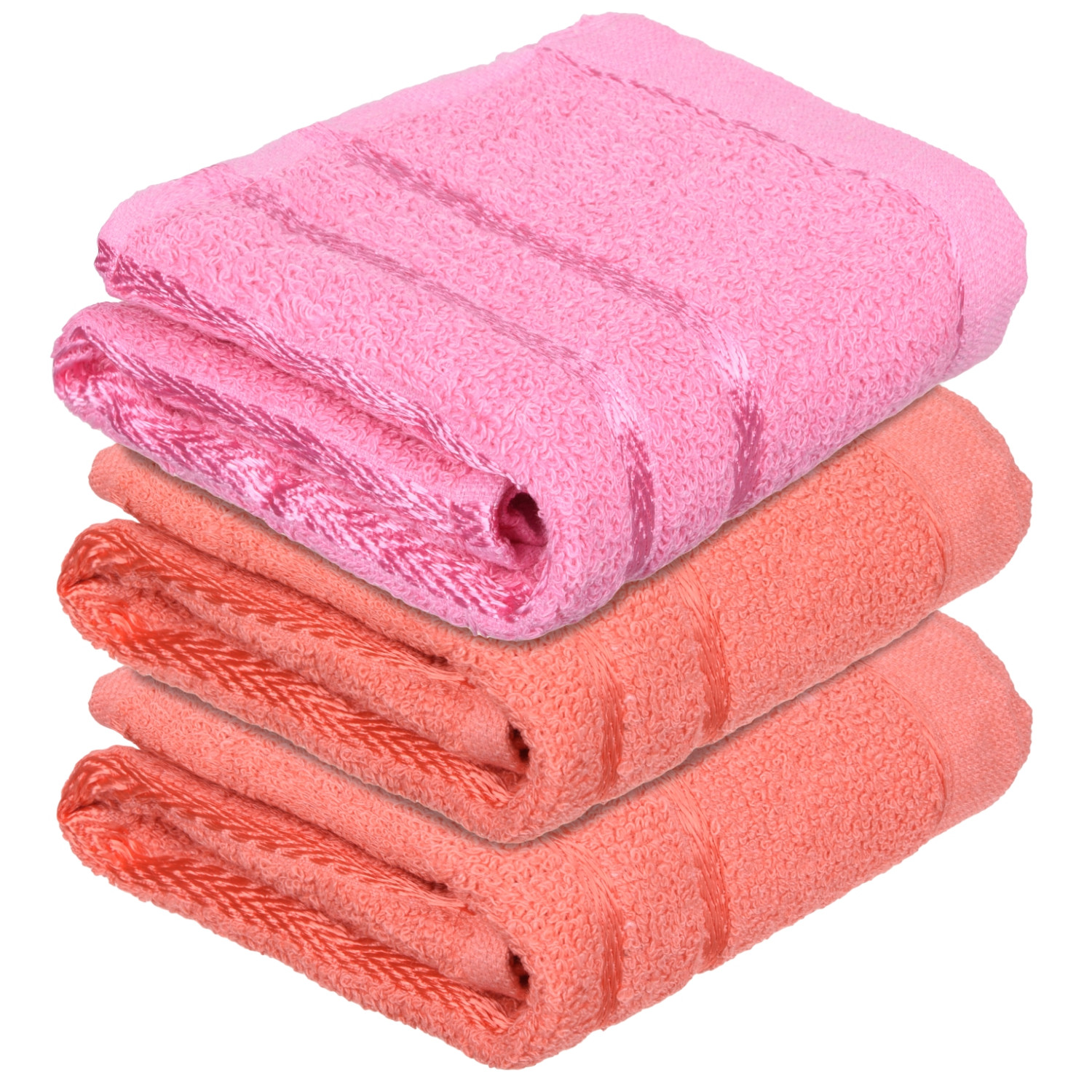 Kuber Industries Face Towel | Towels for Facewash | Towels for Gym | Facewash for Travel | Towels for Daily use | Workout Hand Towel | Lining Design | 14x21 Inch | Pack of 3 | Multi