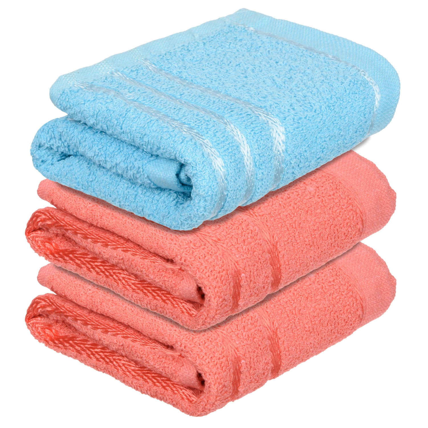 Kuber Industries Face Towel | Towels for Facewash | Towels for Gym | Facewash for Travel | Towels for Daily use | Workout Hand Towel | Lining Design | 14x21 Inch | Pack of 3 | Multi