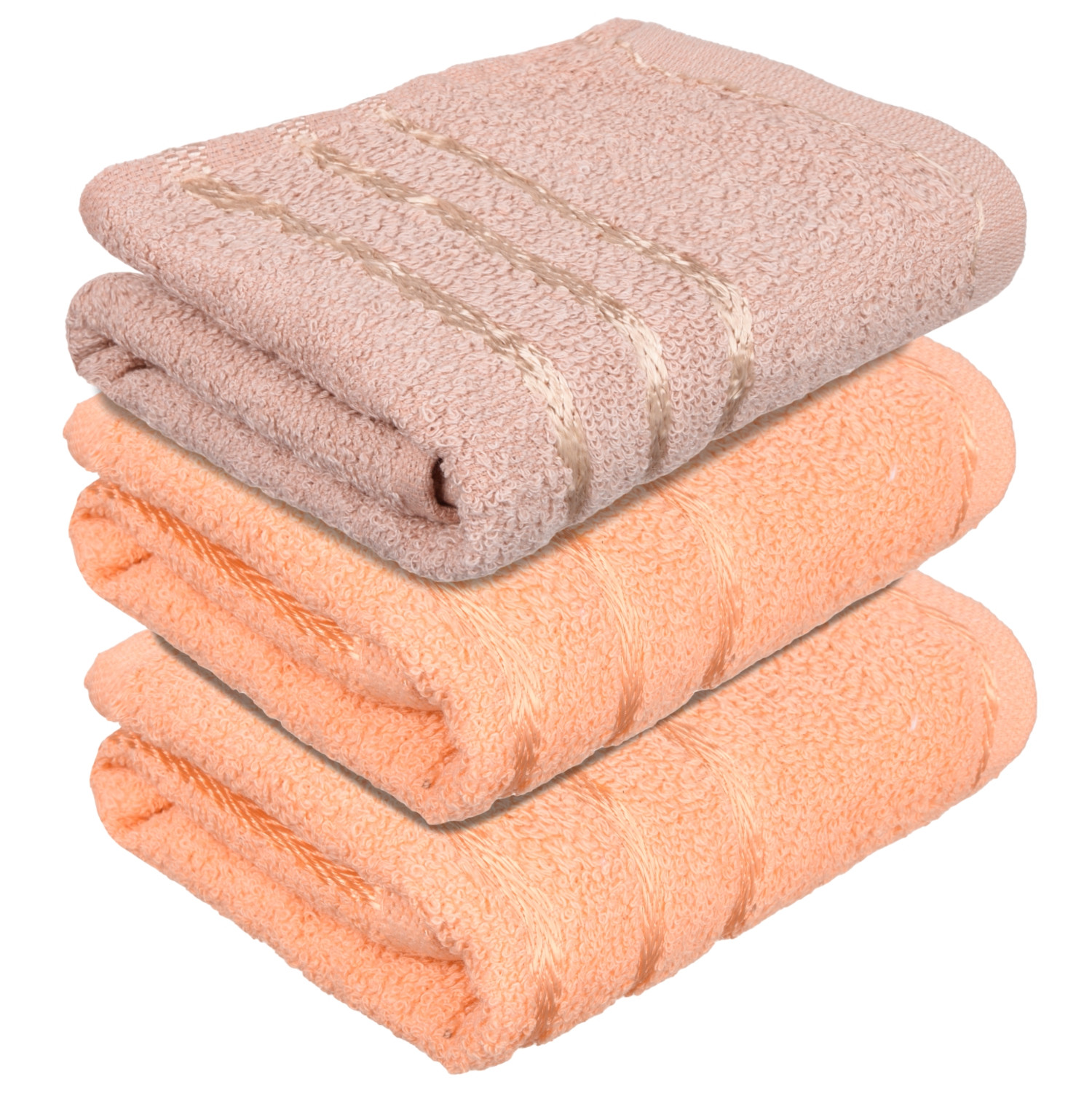 Kuber Industries Face Towel | Towels for Facewash | Towels for Gym | Facewash for Travel | Towels for Daily use | Workout Hand Towel | Lining Design | 14x21 Inch | Pack of 3 | Multi