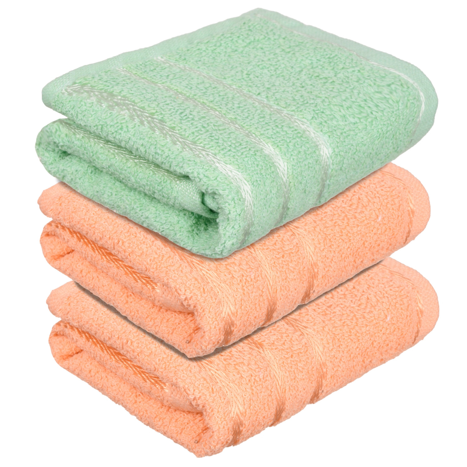 Kuber Industries Face Towel | Towels for Facewash | Towels for Gym | Facewash for Travel | Towels for Daily use | Workout Hand Towel | Lining Design | 14x21 Inch | Pack of 3 | Multi