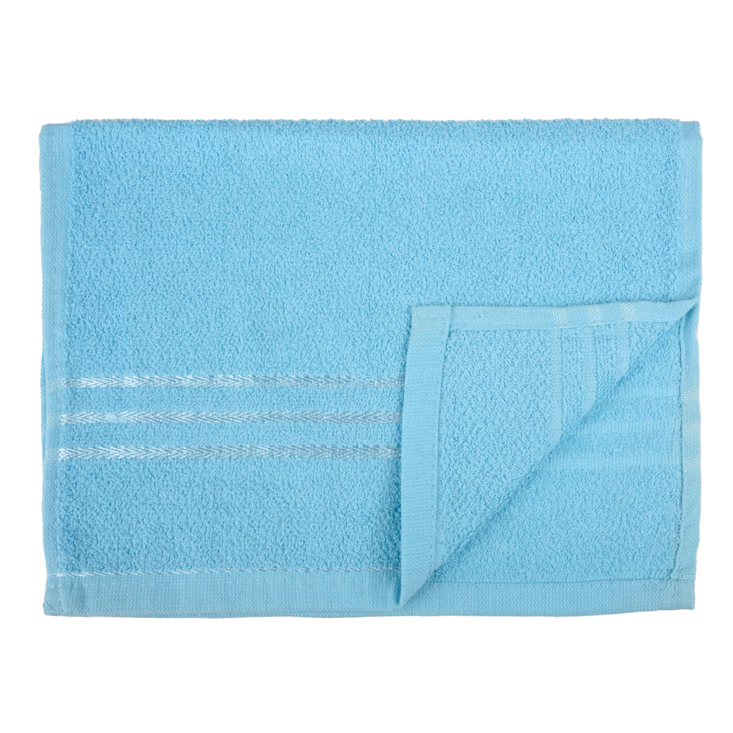 Kuber Industries Face Towel | Towels for Facewash | Towels for Gym | Facewash for Travel | Towels for Daily use | Workout Hand Towel | Lining Design | 14x21 Inch | Pack of 3 | Multi