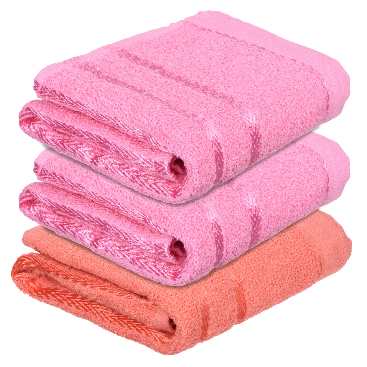 Kuber Industries Face Towel | Towels for Facewash | Towels for Gym | Facewash for Travel | Towels for Daily use | Workout Hand Towel | Lining Design | 14x21 Inch | Pack of 3 | Multi