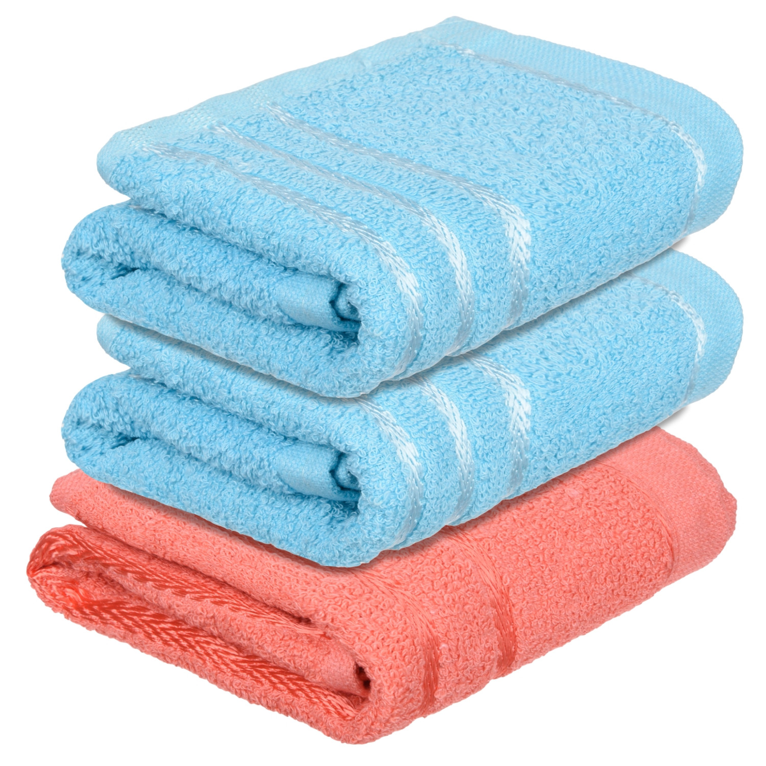 Kuber Industries Face Towel  Towels for Facewash  Towels for Gym  Facewash for Travel  Towels for Daily use  Workout Hand Towel  Lining Design  14x21 Inch  Pack of 3  Multi