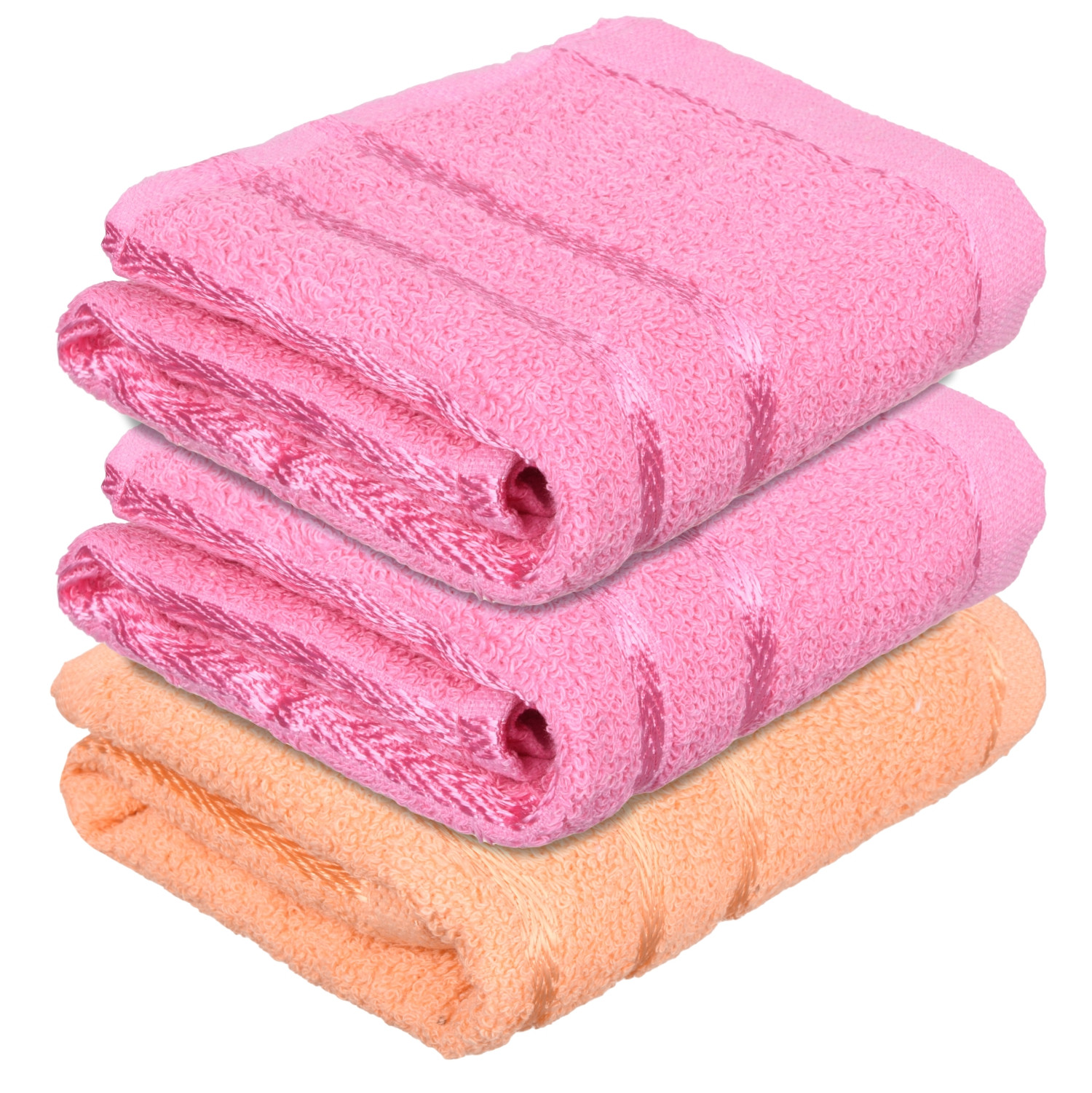 Kuber Industries Face Towel | Towels for Facewash | Towels for Gym | Facewash for Travel | Towels for Daily use | Workout Hand Towel | Lining Design | 14x21 Inch | Pack of 3 | Multi