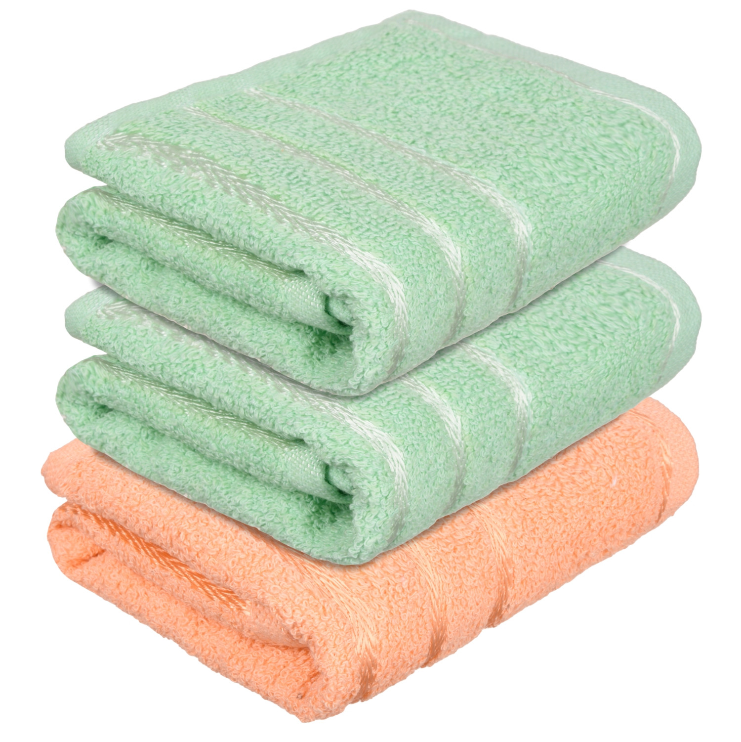 Kuber Industries Face Towel | Towels for Facewash | Towels for Gym | Facewash for Travel | Towels for Daily use | Workout Hand Towel | Lining Design | 14x21 Inch | Pack of 3 | Multi
